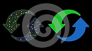 Flare Mesh Network Refresh Icon with Flare Spots