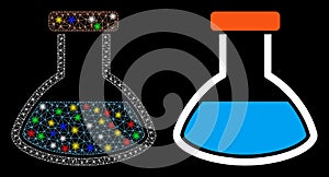 Flare Mesh 2D Rounded Flask Icon with Flare Spots