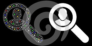 Flare Mesh Carcass Search User Icon with Flare Spots