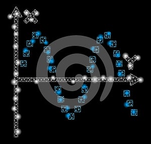 Flare Mesh Network Sine Plot with Flare Spots