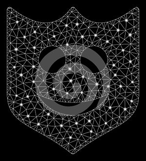 Flare Mesh Wire Frame Smile Shield with Flare Spots