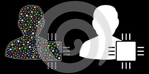 Flare Mesh 2D System Developer Icon with Flare Spots