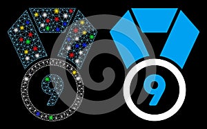 Flare Mesh Carcass 9Th Place Medal Icon with Flare Spots