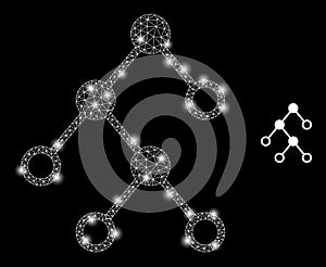 Polygonal 2D Mesh Binary Chart Nodes with Glare Spots