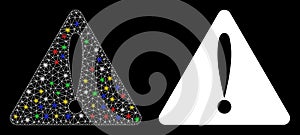 Flare Mesh 2D Warning Error Icon with Flare Spots