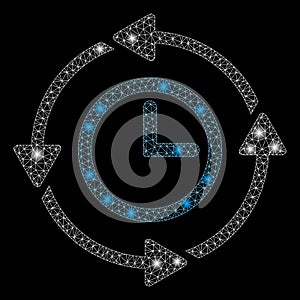 Flare Mesh 2D Wayback Clock with Flare Spots