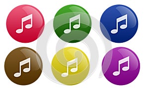 Glossy Music Button
