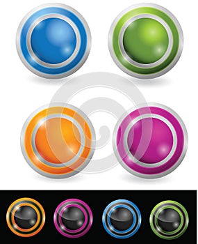 Glossy orb button
