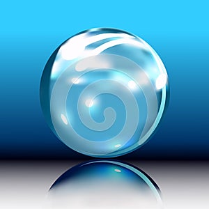 Glossy orb button photo