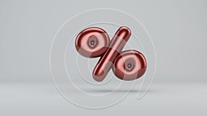 Glossy paint letter Q. 3D render of bubble font with glint on white background