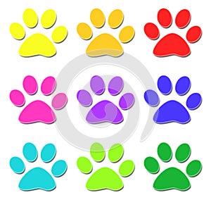 Glossy paw print