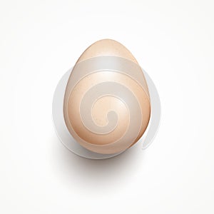 Glossy realistic egg isolated on white
