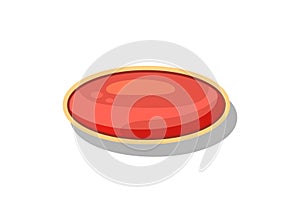 Glossy red button for computer game menu interface