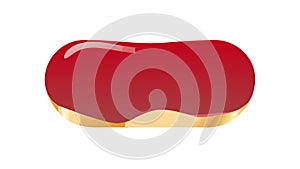 Glossy Red Gold Rounded Rectangle Abstract Vector, vector design Generative AI
