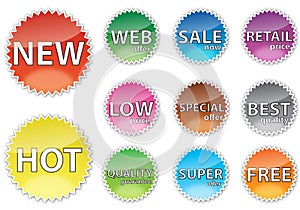 Glossy sale tags