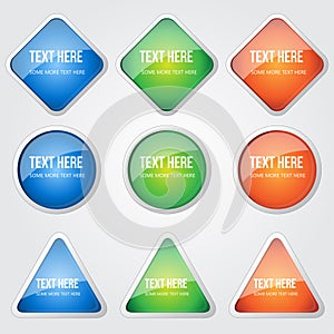 Glossy Shiny Circular Vector Button