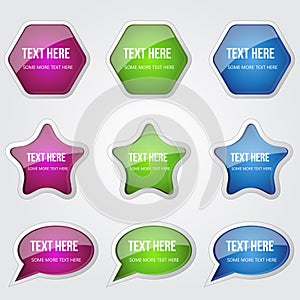 Glossy Shiny Circular Vector Button