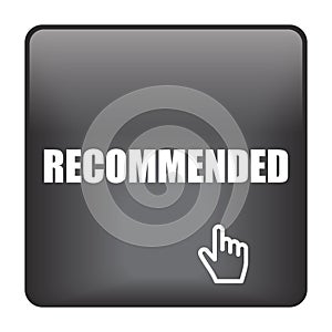 recommended web button on white