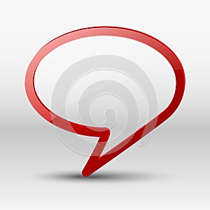 Glossy speech bubble
