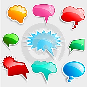 Glossy speech bubbles