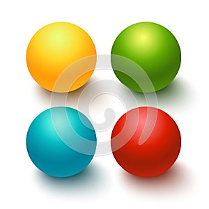 Glossy spheres, buttons, set