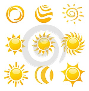 Glossy sun images
