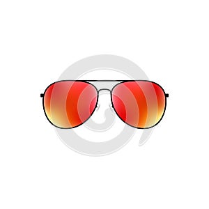 Glossy vector aviator sunglasses design photo