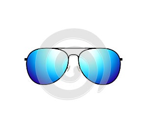 Glossy vector aviator sunglasses design photo