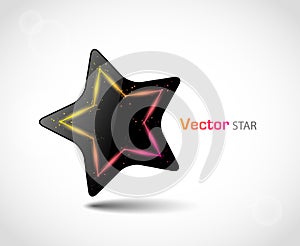 Glossy vector star