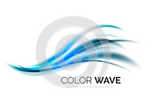 Glossy wave on white background