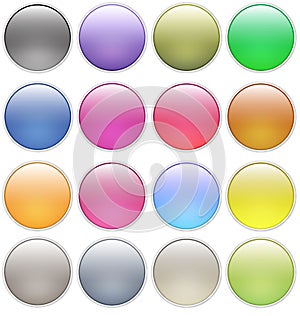 Glossy web buttons icons