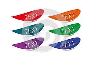 Glossy web buttons set in different colors Free Vector