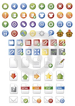 Glossy web icons