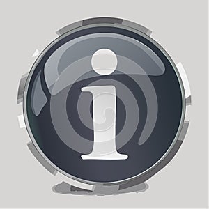 Glossy Web Information Icon Button