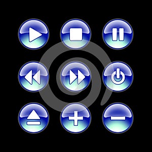 Glossy webbsite audio icons