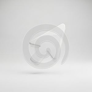 Glossy White Computer Mouse Cursor Arrow on a White Background pointer