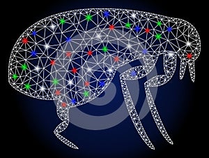 Flare Mesh Wire Frame Flea with Flare Spots