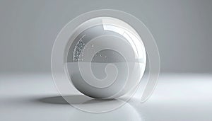 Glossy White Sphere on a Reflective Surface