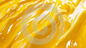 Glossy Yellow Enamel Paint Surface with Unique Texture for Design and Artistic Projects