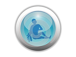 Glossy Zodiac Button Icon