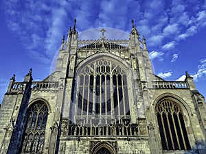 Gloucester Cathedral, formally the Cathedral Church of St Peter and the Holy and Indivisible Trinity in Gloucester, Gloucestershir