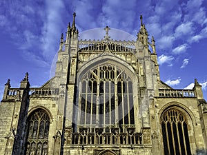 Gloucester Cathedral, formally the Cathedral Church of St Peter and the Holy and Indivisible Trinity in Gloucester, Gloucestershir