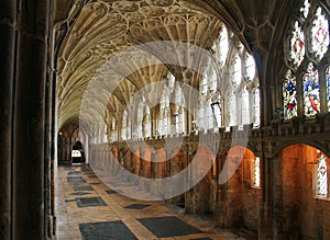 Gloucester Cathedral walkway used in harry potter film 4
