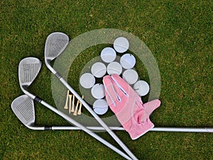 Glove balls putter iron wages and golf club driver