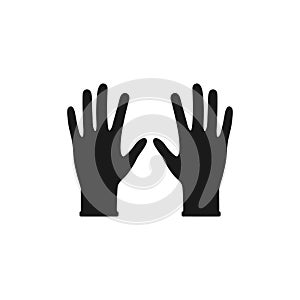 Glove icon vector illustration isolated on white background