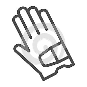 Glove line icon, golf concept, sport gloves sign on white background, golf glove icon in outline style for mobile
