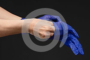 Glove medical sterile surgeon nurse. doctor gloves