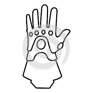 Glove sketch in minimalism style. Concept for computer games, game clubs. Design is suitable tattoos, exhibitions, games, characte