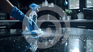 The Routine Kitchen Cleaning. AI generated