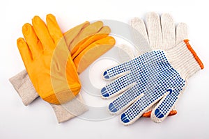 Gloves for work. gloves close up. hand protection